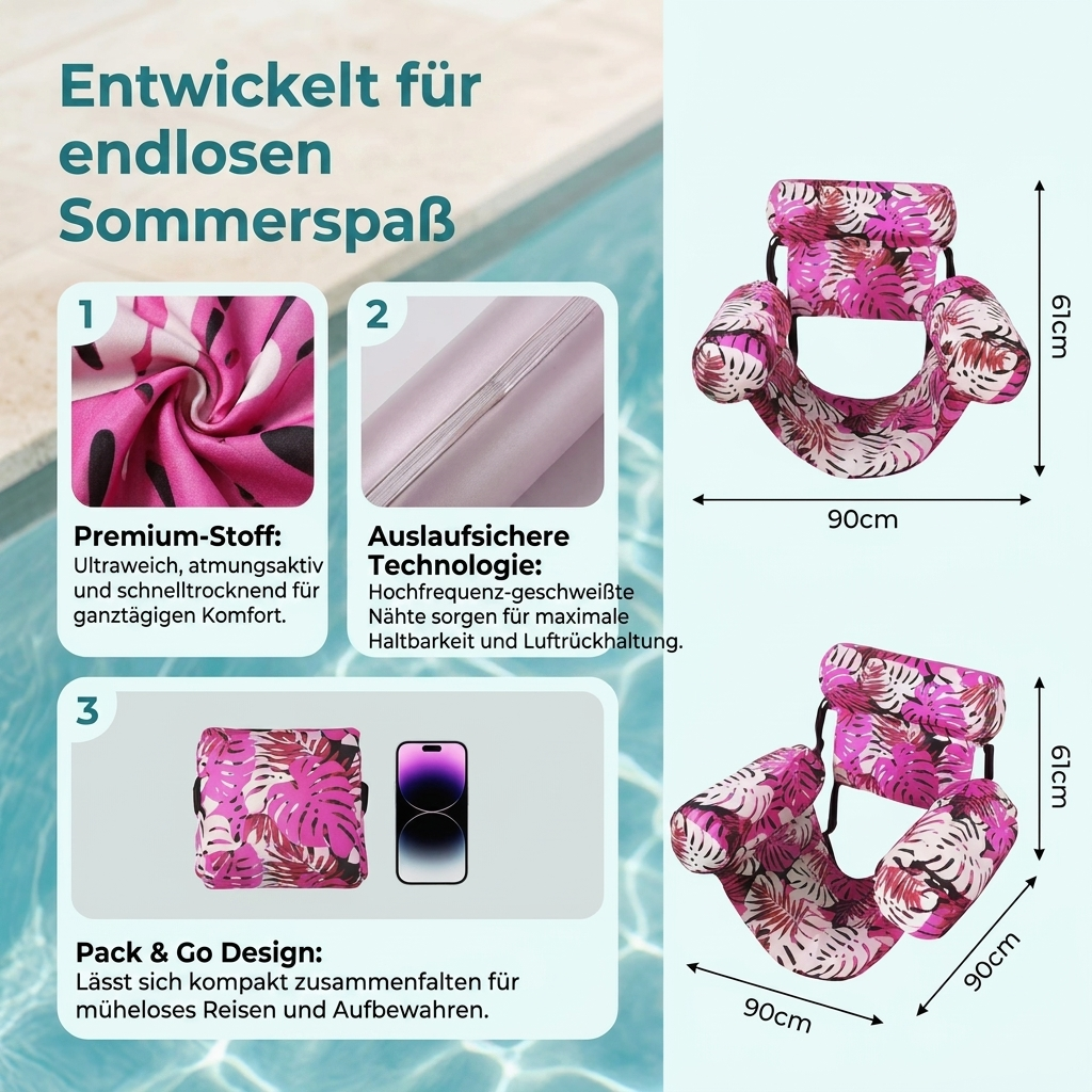 Aufblasbare Schwimmliege